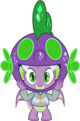 Size: 618x929 | Tagged: safe, artist:pascalmulokozi2, derpibooru import, edit, edited screencap, screencap, spike, dragon, season 9, spoiler:s09, background removed, dj scales and tail, male, not a vector, simple background, solo, transparent background, winged spike, wings