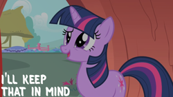 Size: 1920x1080 | Tagged: safe, derpibooru import, edit, edited screencap, editor:quoterific, screencap, twilight sparkle, unicorn twilight, unicorn, party of one, season 1, reaction image, solo