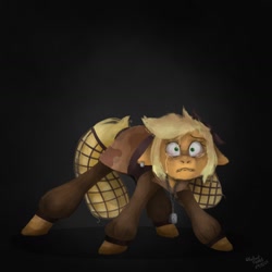 Size: 1440x1440 | Tagged: safe, artist:falloutfurret, derpibooru import, applejack, earth pony, clothes, crying, female, solo