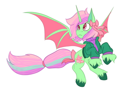 Size: 1000x798 | Tagged: safe, artist:brybrychan, derpibooru import, oc, oc only, alicorn, bat pony, bat pony alicorn, pony, bat pony oc, bat wings, bow, clothes, female, flying, hair bow, horn, looking back, mare, rearing, simple background, solo, tail, tail bow, transparent background, unshorn fetlocks, wings