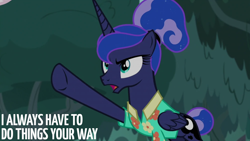 Size: 2000x1125 | Tagged: safe, derpibooru import, edit, edited screencap, editor:quoterific, screencap, princess luna, between dark and dawn, solo, the truth hurts