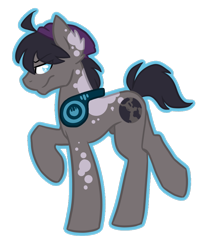 Size: 750x900 | Tagged: safe, artist:sinclair2013, derpibooru import, oc, oc only, oc:grey palette, pony, headphones, male, nudity, sheath, simple background, solo, transparent background