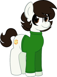 Size: 568x768 | Tagged: safe, artist:saveraedae, derpibooru import, oc, oc only, oc:kenning prance, earth pony, pony, clothes, crossover, looking at you, male, ponified, shirt, simple background, solo, species swap, the mark side, transparent background