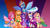 Size: 1920x1080 | Tagged: safe, artist:moonseeker, derpibooru import, applejack, fluttershy, pinkie pie, rainbow dash, rarity, twilight sparkle, twilight sparkle (alicorn), alicorn, alicorn six, applecorn, clothes, crown, dress, fluttercorn, horn, jewelry, lidded eyes, looking at you, mane six, open mouth, open smile, pinkiecorn, rainbowcorn, raricorn, regalia, smiling, smiling at you, wings