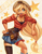 Size: 3185x4095 | Tagged: safe, artist:kyurochurro, derpibooru import, part of a set, applejack, human, alternate hairstyle, applerack, bandana, belt, bracelet, breasts, clothes, denim, denim skirt, ear piercing, earring, eyeshadow, female, flannel, holster, humanized, jewelry, lipstick, makeup, mismatched socks, music notes, necklace, open mouth, piercing, shirt, simple background, skirt, socks, solo, stars, stockings, straw in mouth, tan skin, tanktop, thigh highs, white background