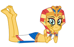 Size: 1362x876 | Tagged: safe, artist:bsw421, derpibooru import, edit, sunset shimmer, cobra, human, snake, equestria girls, armband, base used, bra, bracelet, clothes, egypt, egyptian, egyptian headdress, headdress, humanized, jewelry, makeup, pharaoh, simple background, skirt, solo, the pose, transparent background, underwear, vector, vector edit