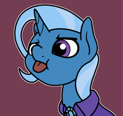 Size: 2048x1927 | Tagged: safe, artist:ewoudcponies, derpibooru import, trixie, pony, unicorn, :p, female, mare, simple background, solo, tongue, tongue out