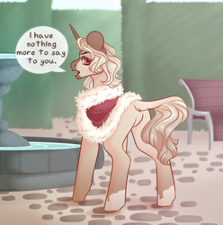 Size: 3960x4000 | Tagged: safe, artist:dreamyrat, derpibooru import, oc, oc only, pony, unicorn, butt, commission, dialogue, garden, horn, labyrinth, looking at you, male, open mouth, plot, red eyes, solo, stallion, talking to viewer, unicorn oc