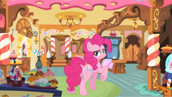 Size: 1316x741 | Tagged: safe, artist:mlpfan3991, derpibooru import, pinkie pie, earth pony, pony, ass, balloonbutt, butt, butt tail, female, flank, looking at you, looking back, looking back at you, plot, png, solo, sugarcube corner