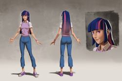 Size: 6000x4000 | Tagged: artist needed, source needed, safe, derpibooru import, twilight sparkle, human, ass, butt, concept art, converse, human coloration, humanized, light skin, shoes