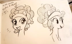 Size: 2048x1262 | Tagged: safe, artist:fipoki, derpibooru import, pinkie pie, earth pony, pony, alternate hairstyle, female, latina pinkie pie, mare, open mouth, open smile, smiling, solo, traditional art