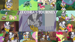 Size: 1280x721 | Tagged: safe, derpibooru import, edit, edited screencap, editor:quoterific, screencap, apple bloom, fluttershy, rarity, spike, zecora, a health of information, a rockhoof and a hard place, bridle gossip, filli vanilli, it isn't the mane thing about you, just for sidekicks, luna eclipsed, magic duel, molt down, on your marks, she talks to angel, swarm of the century, the cutie pox