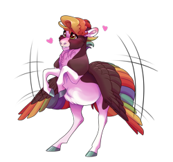 Size: 1600x1500 | Tagged: safe, artist:uunicornicc, derpibooru import, oc, oc only, pegasus, pony, colored wings, male, multicolored wings, simple background, solo, stallion, transparent background, wings