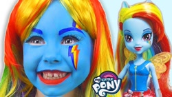 Size: 1280x720 | Tagged: safe, rainbow dash, human, equestria girls, clothes, cosplay, costume, irl, irl human, photo