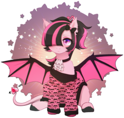 Size: 2223x2112 | Tagged: safe, alternate version, artist:avrameow, derpibooru import, part of a set, oc, oc only, bat pony, pony, alternate character, bat pony oc, clothes, commission, oversized clothes, simple background, solo, sweater, transparent background, ych result