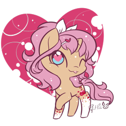 Size: 2000x2000 | Tagged: safe, artist:piichu-pi, derpibooru import, oc, oc only, oc:mural magic, pony, unicorn, chibi, female, heart, heart eyes, mare, simple background, solo, transparent background, wingding eyes