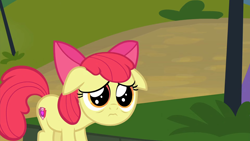 Size: 1920x1080 | Tagged: safe, derpibooru import, screencap, apple bloom, earth pony, pony, g4, marks and recreation, season 7, 1080p, adorabloom, apple bloom's bow, apple bloom's cutie mark, bow, cute, daaaaaaaaaaaw, ears, exploitable meme, female, filly, floppy ears, foal, hair bow, meme, puppy dog eyes, sad, sadorable, solo