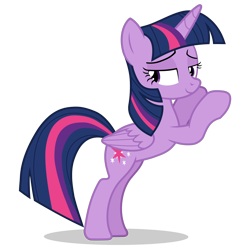 Size: 5000x5000 | Tagged: safe, artist:gypsykumquat, derpibooru import, twilight sparkle, twilight sparkle (alicorn), alicorn, pony, .svg available, absurd resolution, bedroom eyes, female, inkscape, looking back, seductive, seductive pose, show accurate, simple background, solo, standing, tired, transparent background, vector