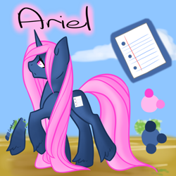 Size: 1280x1280 | Tagged: safe, artist:sinclair2013, derpibooru import, oc, oc only, oc:ariel, pony, unicorn, female, mare, solo