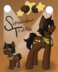 Size: 1280x1600 | Tagged: safe, artist:sinclair2013, derpibooru import, oc, oc only, oc:superstar truffle, pony, unicorn, male, solo, stallion