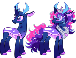 Size: 1974x1512 | Tagged: safe, artist:kurosawakuro, derpibooru import, oc, oc only, changepony, hybrid, base used, interspecies offspring, offspring, parent:pharynx, parent:princess luna, parents:lunarynx, simple background, solo, transparent background