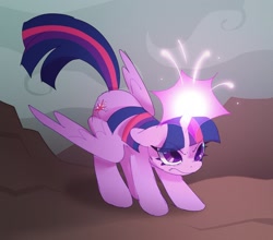 Size: 1494x1316 | Tagged: safe, artist:all_stats_up, derpibooru import, twilight sparkle, twilight sparkle (alicorn), alicorn, pony, glowing, glowing horn, horn, magic, solo