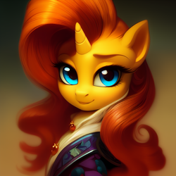 Size: 1024x1024 | Tagged: safe, derpibooru import, generator:stable diffusion, machine learning generated, pony, unicorn, female, looking at you, mare, not rarity, solo