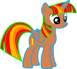 Size: 756x678 | Tagged: safe, artist:incredibubbleirishguy, derpibooru import, oc, oc:lincoln kearley, alicorn, pony, alicorn oc, cutie mark, horn, male, number, pony oc, recolor, vector, wings