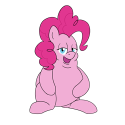 Size: 900x900 | Tagged: safe, artist:unitxxvii, derpibooru import, pinkie pie, pony, big chungus, bugs bunny, fat, female, looney tunes, parody, pudgy pie, solo, wat