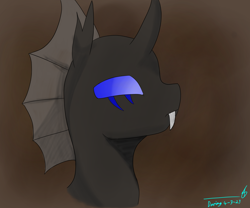 Size: 2400x2000 | Tagged: safe, artist:daringspeed, derpibooru import, oc, oc:light speed, changeling, bust, changeling oc, portrait, stripes