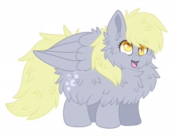 Size: 2239x1796 | Tagged: safe, artist:yourpennypal, derpibooru import, derpy hooves, pegasus, pony, female, fluffy, simple background, solo, white background