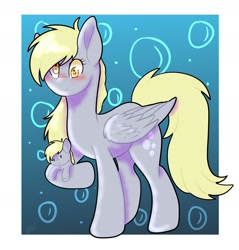 Size: 1894x1984 | Tagged: safe, artist:yourpennypal, derpibooru import, derpy hooves, pegasus, pony, female, plushie, solo