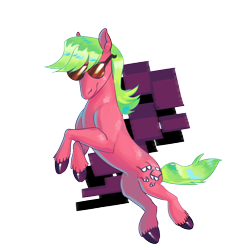 Size: 1200x1200 | Tagged: safe, artist:futuredustfuturerust, derpibooru import, shady, earth pony, pony, g1, female, mare, simple background, solo, sunglasses, transparent background