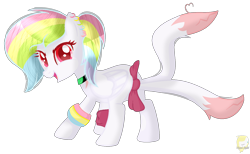 Size: 1586x976 | Tagged: safe, artist:angellightyt, derpibooru import, oc, oc only, pegasus, pony, base used, butt tail, ear piercing, female, mare, multicolored hair, multiple tails, pegasus oc, piercing, rainbow hair, simple background, smiling, solo, tail, transparent background