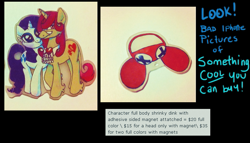 Size: 749x428 | Tagged: safe, artist:pandadox, derpibooru import, rarity, oc, pony, unicorn, horn, traditional art, unicorn oc, wingding eyes