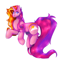 Size: 894x894 | Tagged: safe, artist:snovvicle, derpibooru import, rainbow flash, unicorn, female, mare, simple background, solo, transparent background