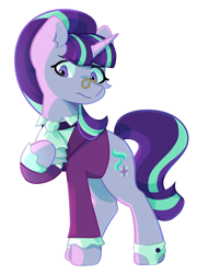 Size: 1280x1673 | Tagged: safe, artist:tater, derpibooru import, snowfall frost, starlight glimmer, pony, unicorn, clothes, glasses, pince-nez, simple background, solo, transparent background