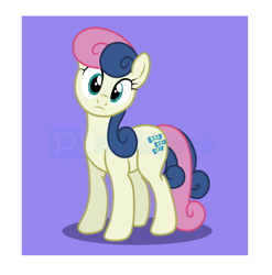 Size: 7176x7256 | Tagged: safe, artist:milkyboo898, derpibooru import, bon bon, sweetie drops, earth pony, pony, female, head tilt, looking at you, mare, solo