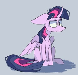 Size: 2048x1981 | Tagged: safe, artist:volchok, derpibooru import, twilight sparkle, twilight sparkle (alicorn), alicorn, pony, female, grumpy, mare, solo