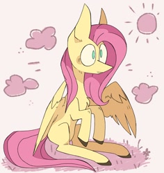 Size: 2017x2139 | Tagged: safe, artist:volchok, derpibooru import, fluttershy, pegasus, pony, female, high res, mare, solo