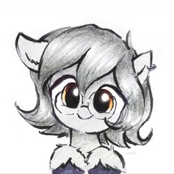 Size: 1575x1575 | Tagged: safe, artist:liaaqila, derpibooru import, oc, oc only, oc:blinkcore, pegasus, pony, ear piercing, glasses, head tilt, orange eyes, piercing, round glasses, simple background, smiling, solo, unshorn fetlocks, white background