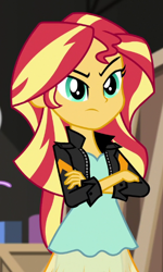 Size: 370x616 | Tagged: safe, derpibooru import, screencap, sunset shimmer, equestria girls, movie magic, spoiler:eqg specials, cropped, solo