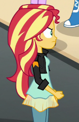 Size: 203x314 | Tagged: safe, derpibooru import, screencap, sunset shimmer, equestria girls, movie magic, spoiler:eqg specials, cropped, solo focus