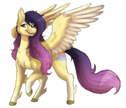 Size: 1615x1383 | Tagged: safe, artist:leafywolf, derpibooru import, oc, oc only, pegasus, pony, chest fluff, female, mare, pegasus oc, raised hoof, raised leg, simple background, smiling, solo, transparent background, wings