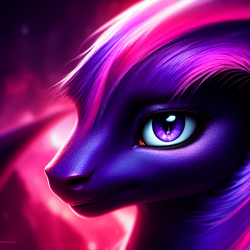 Size: 512x512 | Tagged: safe, derpibooru import, generator:stable diffusion, machine learning generated, twilight sparkle, dragon, dragoness, dragonified, female, race swap, species swap