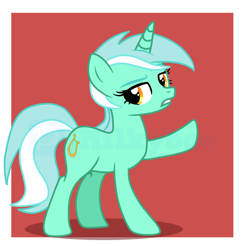 Size: 7300x7184 | Tagged: safe, artist:milkyboo898, derpibooru import, lyra heartstrings, pony, unicorn, female, mare, raised hoof, raised leg, solo