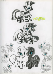 Size: 3004x4200 | Tagged: safe, artist:ja0822ck, derpibooru import, zecora, zebra, female, mare, missing accessory, reverse fusion, simple background, traditional art, white background