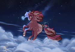 Size: 2388x1668 | Tagged: safe, artist:nightprince-art, derpibooru import, galaxy (g1), pony, unicorn, g1, solo