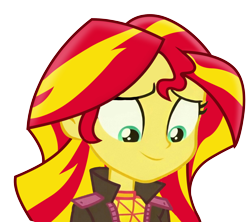 Size: 1232x1095 | Tagged: safe, derpibooru import, sunset shimmer, better together, equestria girls, sunset's backstage pass!, female, hair, hairstyle, original art, simple background, solo, transparent background