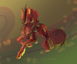 Size: 1920x1583 | Tagged: safe, artist:yasu, derpibooru import, oc, oc only, kirin, cheek fluff, ear fluff, ears, fluffy, kirin oc, watermark